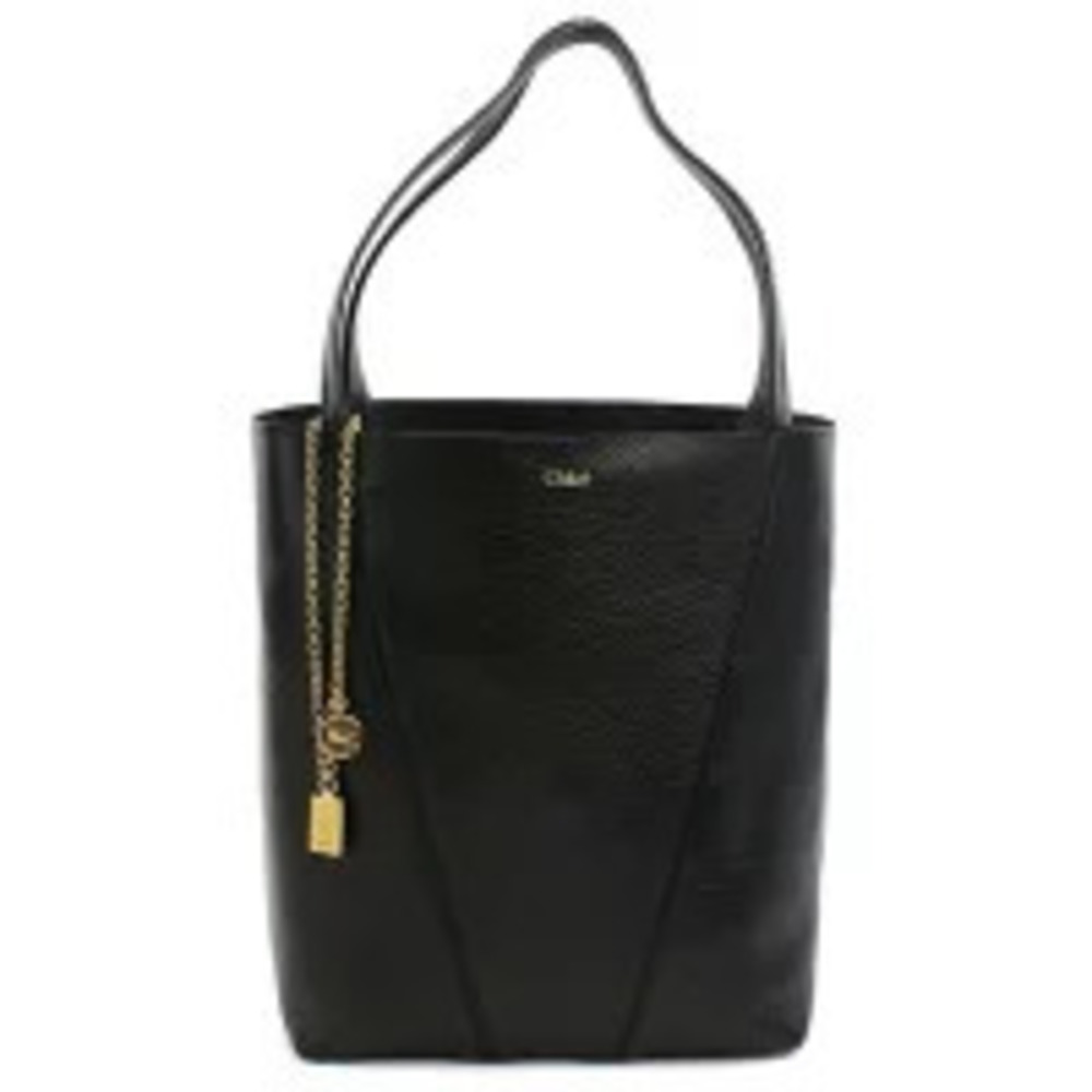 Chloe Tote Bag Leather Black Handbag
